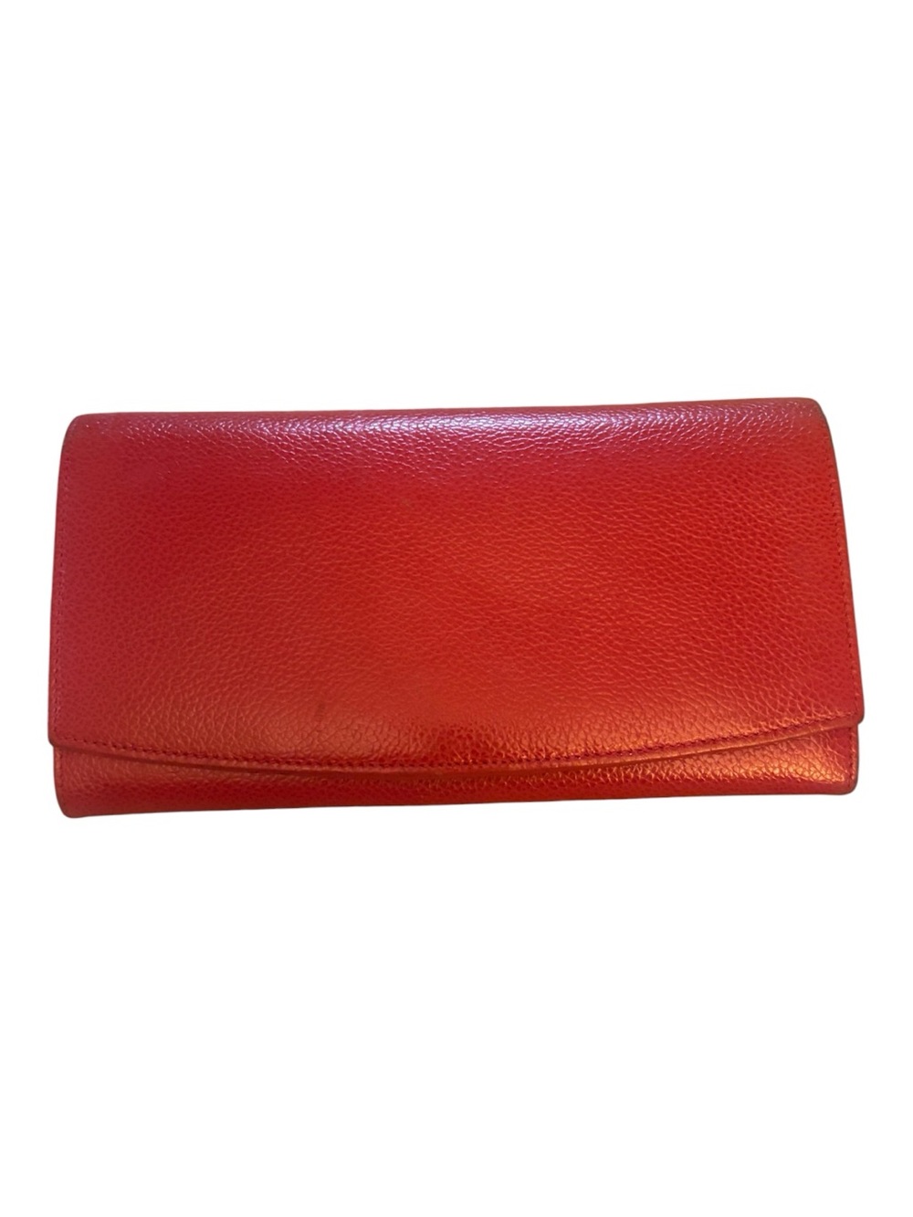 Coach vintage Red Pebbled Leather Long Wallet 4 X 7.5โ